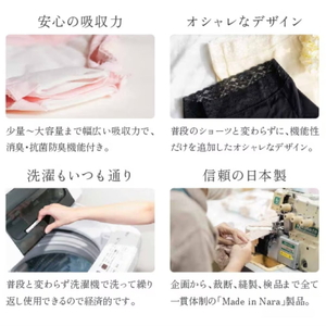 【ANSHIN SHORTS】ウエストレース(抗菌防臭機能付)100ml対応　同色2枚組※着日指定不可