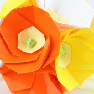 春のお花 [ポピーのブーケ] 手作りブーケキット・親子で作れる動画付き【0472】