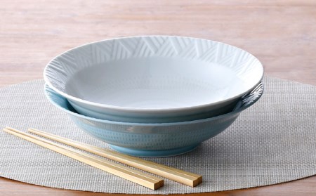 【波佐見焼】WAVE 盛鉢 ボウル 2色セット 食器 皿 【一真窯】 [BB57]  波佐見焼