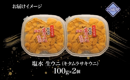 北海道 礼文島産 ミョウバン不使用 塩水ウニ キタムラサキウニ 100g×2パック［野崎水産］【 うに ウニ 雲丹 生うに 塩水うに ムラサキウニ 素材本来の味 海鮮 うに丼 濃厚 甘み 産地直送 】