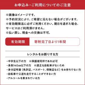 南の島のレンタサイクル（クロスバイク）日帰りプラン W055-001 チケット 体験