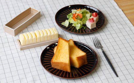 【波佐見焼】ミニ バターケース & Rei プレート（天目） 2枚セット 食器 皿 【Cheer house】 [AC149] 波佐見焼