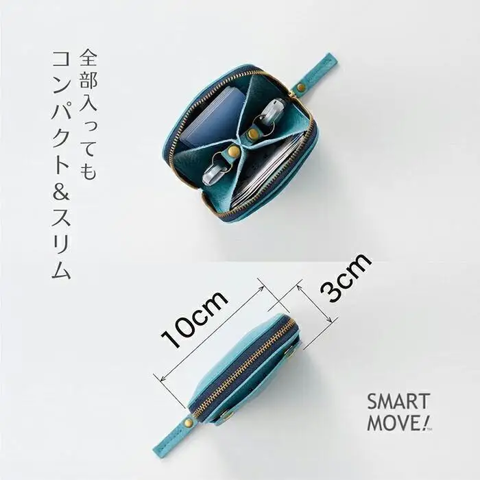 【洛景工房】ウォレットキーケース「SMART MOVE!」＜夕照の塔（茶）＞