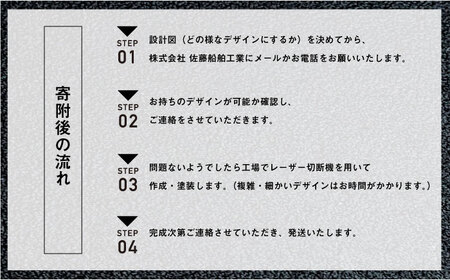 鉄製ネームプレート【株式会社佐藤船舶工業】 [AKDN001]