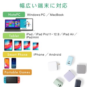 急速充電 AC充電器 急速 MOT-ACPD65WU1 パープル