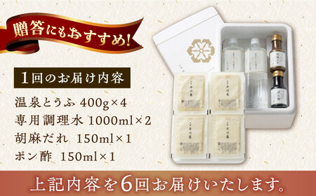 【6回定期便】佐嘉平川屋 温泉湯豆腐 大 4-6名分 [UBU015] 豆腐 とうふ