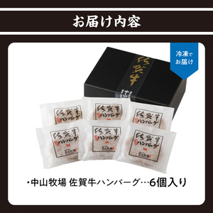 【最速配送】佐賀牛ハンバーグ 6個｜ 牛肉 ハンバーグ【B053】