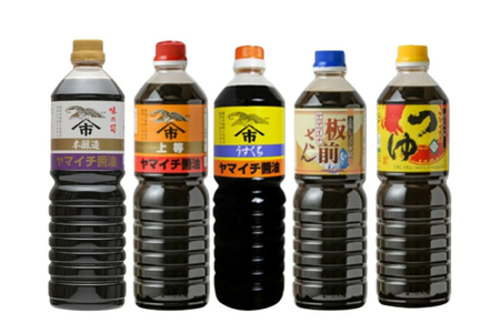 醤油 詰め合わせ セット 《ヤマイチ醤油》醤油・つゆバラエティセット 各1L 5本セット [高畠町観光協会 山形県 高畠町 tk06ays670014]