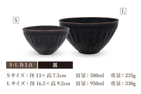 【美濃焼】[軽量食器] 天目どんぶり Sサイズ / Lサイズ ペア 4点セット 白×黒【井澤コーポレーション】 器 どんぶり ラーメン うどん 丼 サラダボウル お茶漬け 茶碗 セット [TBP049]