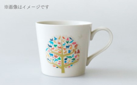 【美濃焼】 温度で変化する器 温感 マグカップ  2個 『フォレストライフ』【丸モ高木陶器】 食器 ペア マグ カップ コーヒーカップ おしゃれ セット 磁器 自然 木 動物 かわいい 白 ホワイト 贈り物  [TBA062]