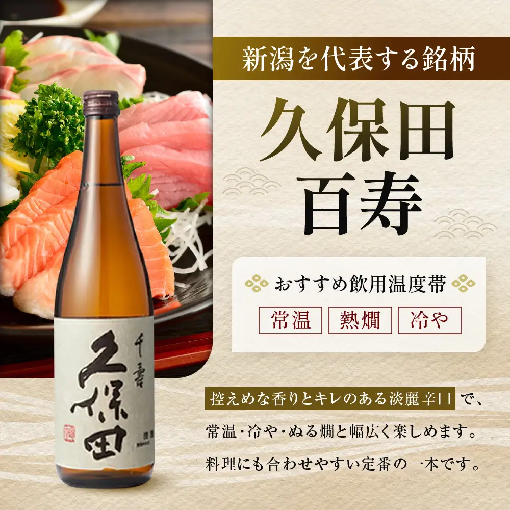 新潟３大有名酒 久保田・越乃寒梅・八海山と人定番酒飲み比べ720ml×5本