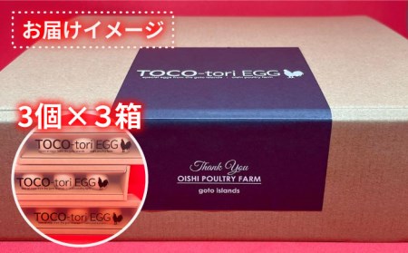 【黄身がつかめる！ブランド卵】TOCO-tori EGG ギフトBOX 卵 9個入り 高級卵 たまご 五島市 / 五島列島大石養鶏場 [PFQ001]  玉子 タマゴ 鶏卵 希少 五島列島