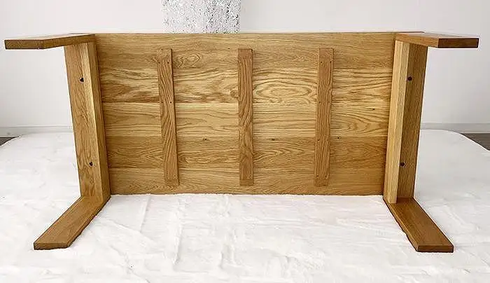大川家具 エクボ 120cm センターテーブル リビングテーブル 天然木オーク(ナラ) 野中木工所