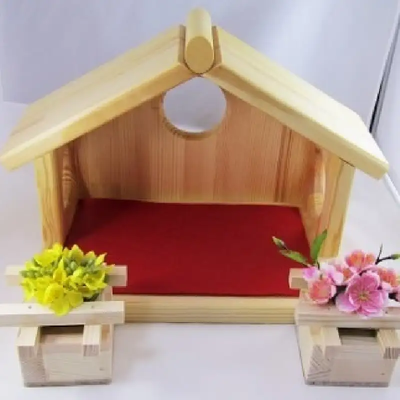 身近に置けるかわいい箱雛お花付きF【007C-093】