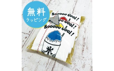 3人兄弟姉妹でおそろい / かき氷 ブルー（小）レッド（中）イエロー（大）/ Tシャツ3枚組ギフトセット 80cm×100cm×110cm