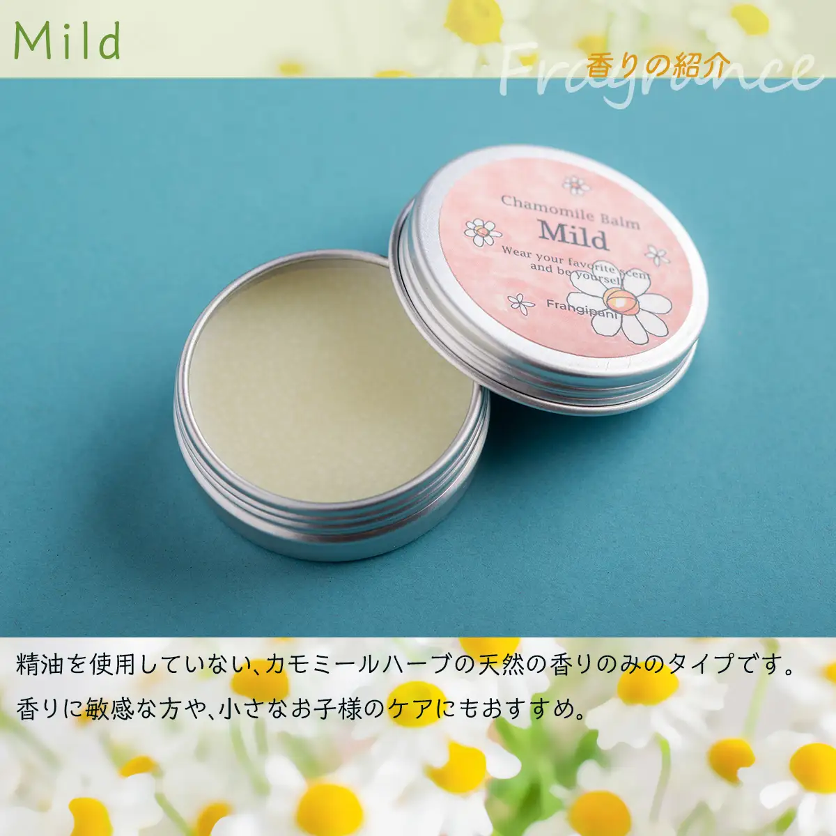カモミールバーム1個 （Mild）とリップクリーム1本（無香料）のセット SBTX012-1
