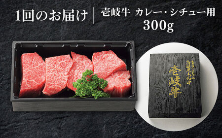 【全12回定期便】 特選 壱岐牛 すね肉 300g（カレー・シチュー用）《壱岐市》【太陽商事】[JDL081] 肉 牛肉 カレー シチュー 和牛 赤身 108000 108000円