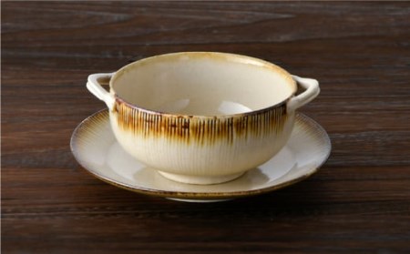 【波佐見焼】nature・彫 スープカップ ・ソーサー ケーキ皿 小皿 スープマグ 食器 皿 【利左エ門窯】 [QB36]  波佐見焼