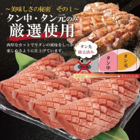 厚切り牛タン（塩）500g  (500ｇ×1パック) 【1477】