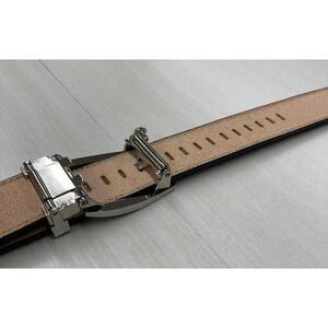 革工房いんのしまスマートロック式牛革ベルト(色:ブラック)