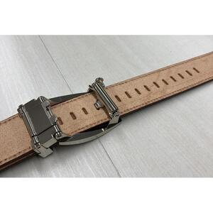 革工房いんのしまスマートロック式牛革 ベルト(色:チョコ)