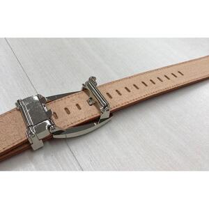 革工房いんのしまスマートロック式牛革 ベルト(色:茶)