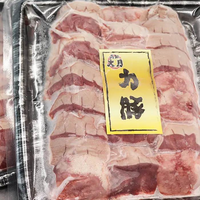 高知県産 力豚 厚切り豚タン 500g 焼肉 BBQ おつまみ ギフト用 国産 ブランド豚 真空冷凍