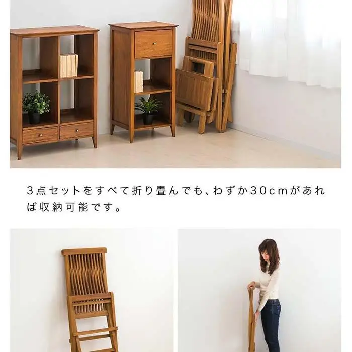 チークチェア2脚組折りたたみ式 AKU1008203