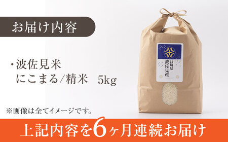 【令和7年度米】【全6回定期便】にこまる 白米 5kg×6回 計30kg  波佐見町産【冨永米穀店】 [ZF08]