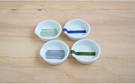 有田焼 とり皿と千代口のセット4種（ライン）【やきもの工房こすず】 皿 食器 うつわ 器 ギフト 贈り物 30000円 3万円 A30-692