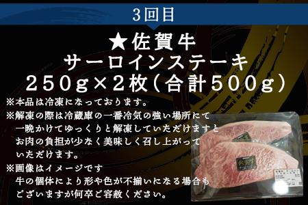 「全3回定期便」佐賀牛お楽しみ 鍋・ステーキ・焼き肉BBQ 寄付の翌月からお届け！スライス 希少部位 サーロイン