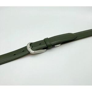 革工房いんのしま牛革盛り上げタイプベルト(色:グリーン)