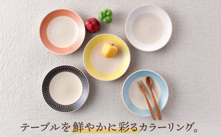【陶器市特集】【波佐見焼】15cm プレート 飛びかんな カラーズ 5色セット ケーキ皿【長十郎窯】[AE57] 波佐見焼