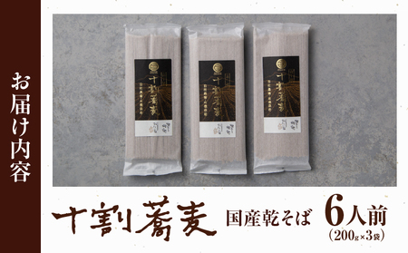 【国産乾そば6人前】そば 高千穂 有機栽培 10割蕎麦 200g×3袋 600g  蕎麦 十割 10割 国産 高千穂町産 乾麺 乾蕎麦 お蕎麦 贈答 贈り物 ギフト プレゼント 手土産 備蓄 保存食 おもてなし 年越し 年越しそば グルメ お取り寄せ おすすめ ご当地 宮崎県 高千穂町 _Tk033-014