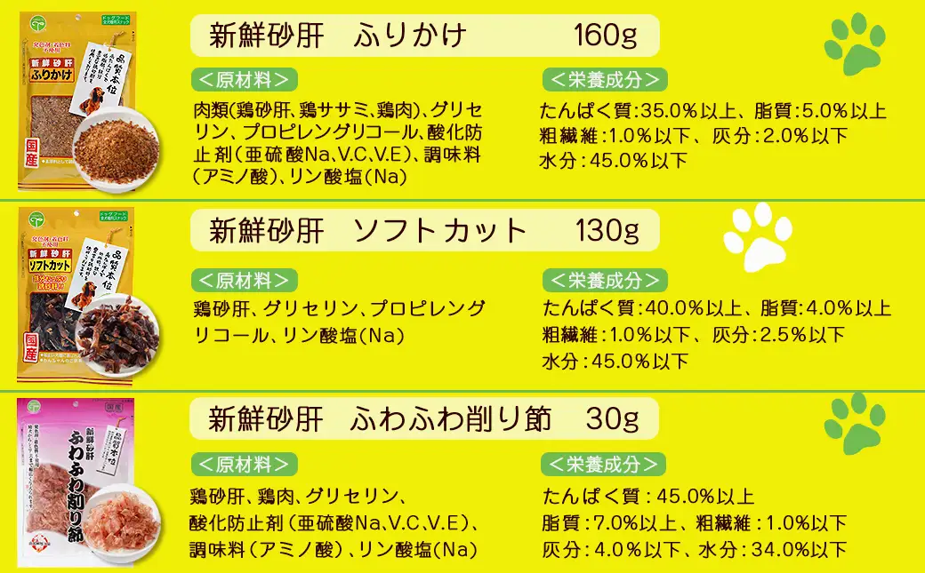 わんちゃんのおやつ★人気詰合せ10袋セット〔AA-G704〕_(都城市) 国産 犬用おやつ 10袋セット ささみ 細切りソフト うす切りソフト ふりかけ中粒 ふりかけパウダー 超やわらか巻きガム 巻きガムミニソフト ふわふわ削り節 砂肝 ふりかけ ソフトカット