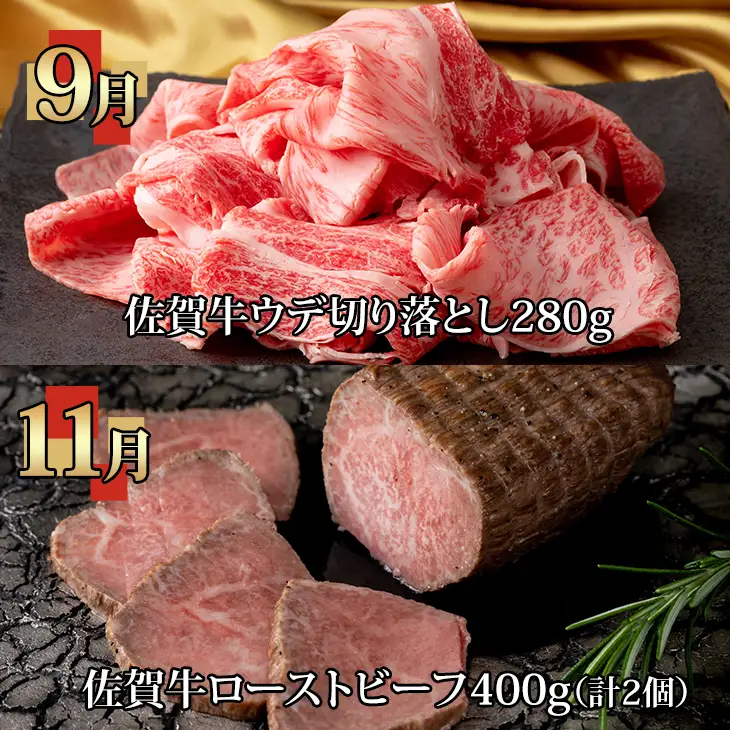 【定期便】佐賀牛 お手軽 食べ比べコース （年6回奇数月） Q096-003