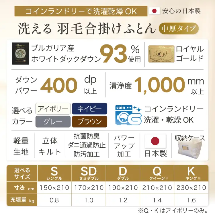 【春秋用】羽毛布団 シングル 合掛け グレー 無地 ｜[川村羽毛 山梨県 韮崎市 20741734]