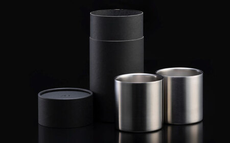 【父の日】ステンレスタンブラー78mm ノーマル 2個セット ブラスト仕上げ / 酒 食器 グラス 高級 タンブラー コップ / 栗東市 / 有限会社ヴァンテック [BIAR009]
