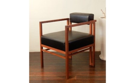 ラウンジチェア CHCL-01 1脚 椅子 インテリア 木材 家具 オシャレ 一人チェア リビング リラックス ソファ 座面 本革 ウォールナット チェリー 木製  茶×チェリー材