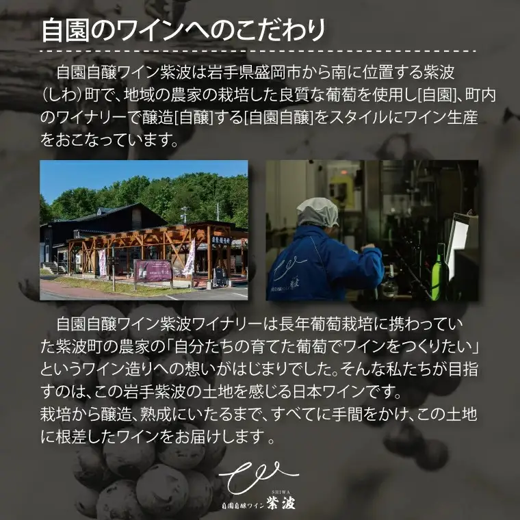 ＼先行予約／ 自園自醸ワイン紫波　紫あ波せワイン（しあわせワイン）2本セット(辛口・甘口) (AL094)