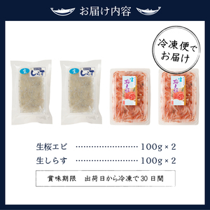 a10-906　お刺身・生桜えび、生しらす・各2