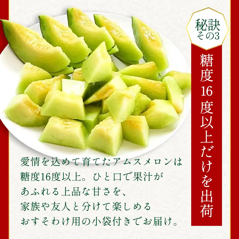 C-528 特選アムスメロン 5kg（4?5玉）糖度16度以上
