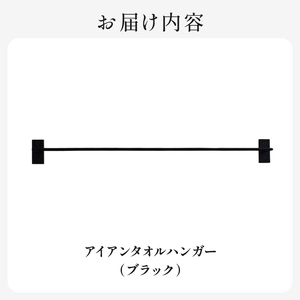 HITTITEのアイアンタオルハンガー（ブラック） Re-design/タオル掛け インダストリアル タオルハンガー 洗面所 脱衣所 トイレ キッチン 手洗い場 DIY　063-15-B