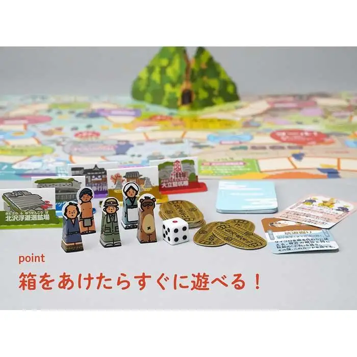 タイムスリップ佐渡島金山すごろく（金箔マスキングテープ付き）
