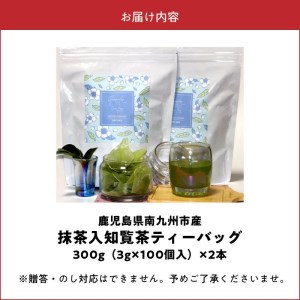 お徳用抹茶入知覧茶ティーバッグ100個入り2セット【1186080】