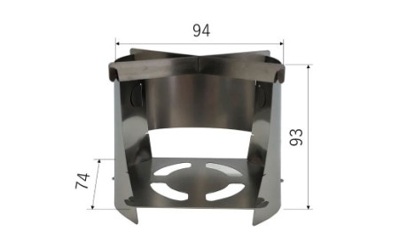 Air Stove L FK-0005 組立式 アルコールストーブ 五徳 ステンレス キャンプガジェット アウトドア CGK