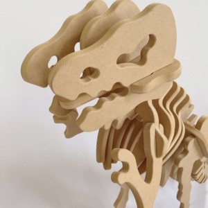 手作り恐竜 ティラノサウルス タイプ Sサイズ[ 恐竜 パズル 知育 キッズ 子供 おもちゃ 玩具 ] 立体パズル 組み立て 恐竜のほねほねパズル 工具不要 安全を考えて作られた 手作りの恐竜 