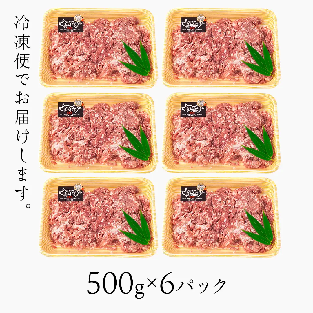 美明豚 挽肉 3kg【茨城県共通返礼品 行方市】 豚肉 国産 銘柄 グルメ 茨城県 料理 ひき肉 ミンチ お肉 肉 豚 ミンチ肉 ブランド豚 冷凍 小分け [CV002sa]