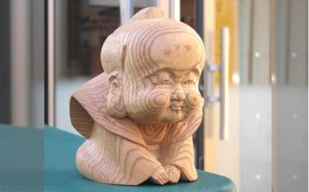 【受注生産】だんじり彫刻師 山本仲伸・作「木彫　正座福助」 // だんじり だんじり彫刻師