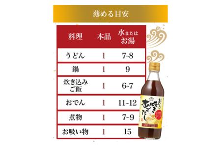 おいしい焼きあごだし　360ml　9本セット